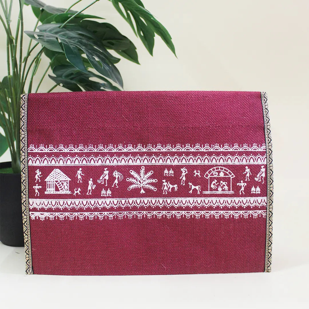 Warli Border Button Folder