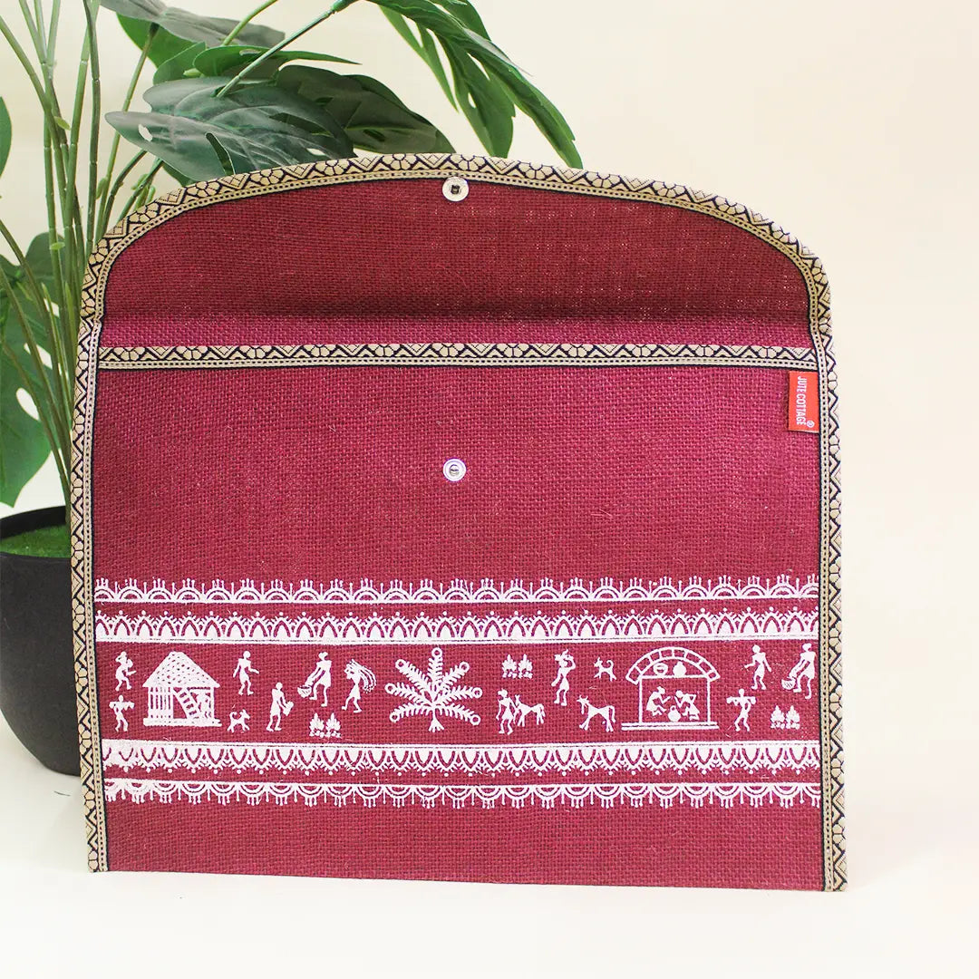 Warli Border Button Folder