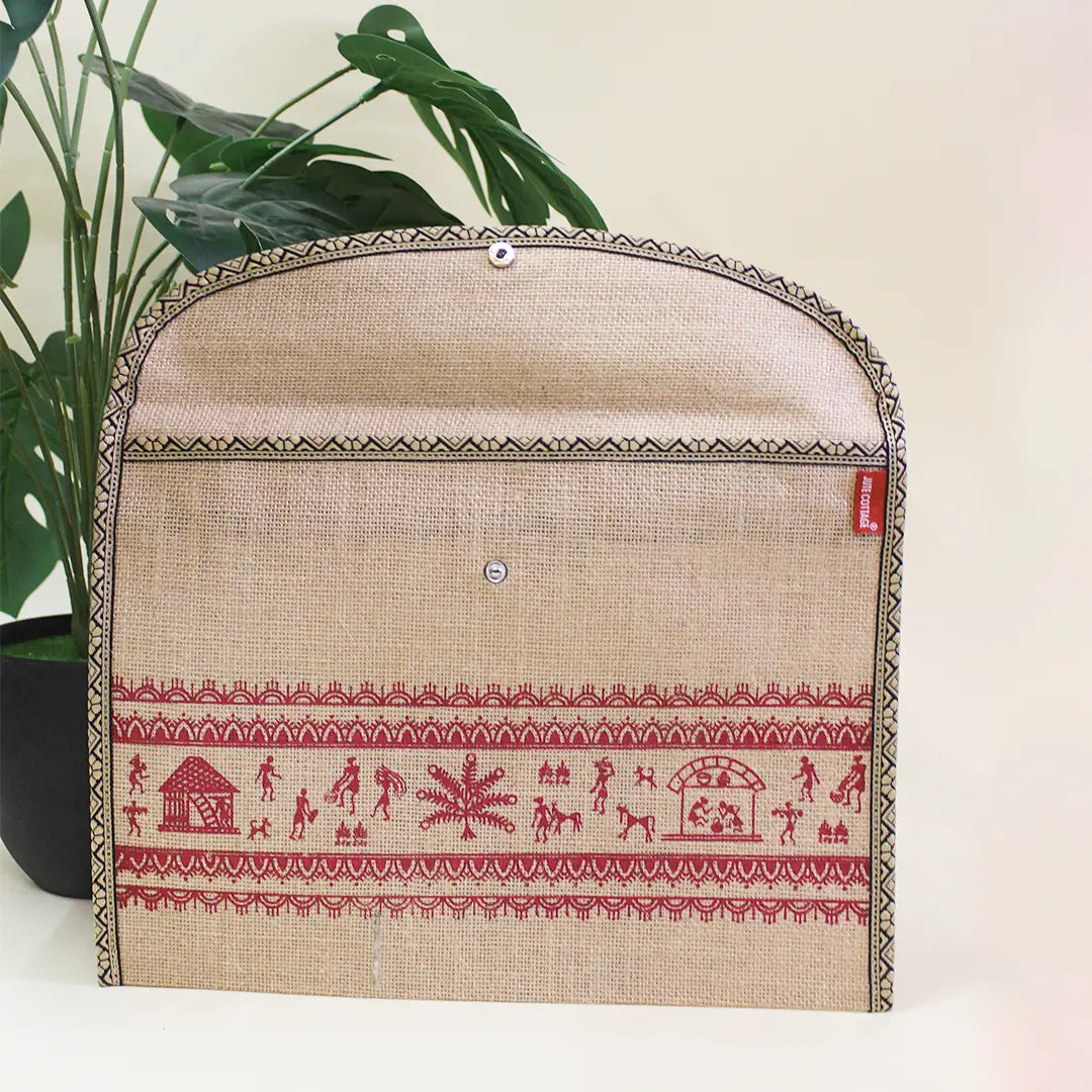Warli Border Button Folder