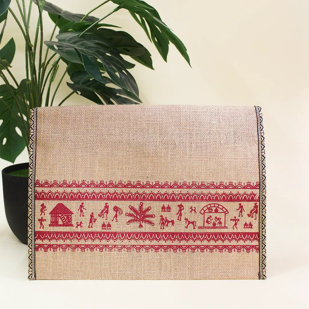 Warli Border Button Folder