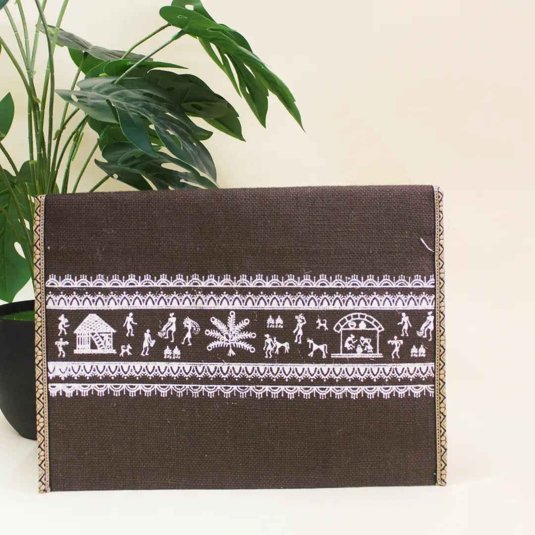 Warli Border Button Folder