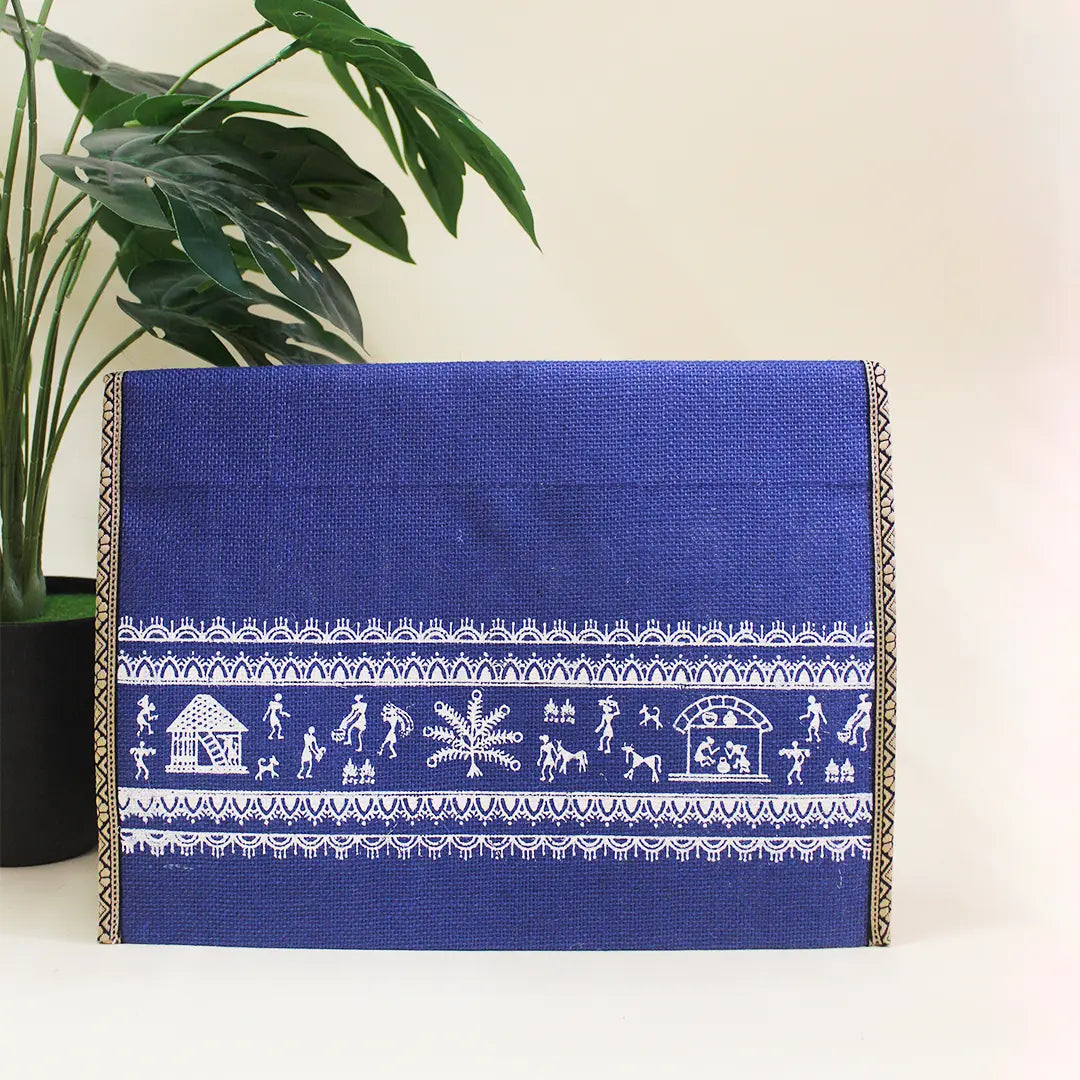 Warli Border Button Folder