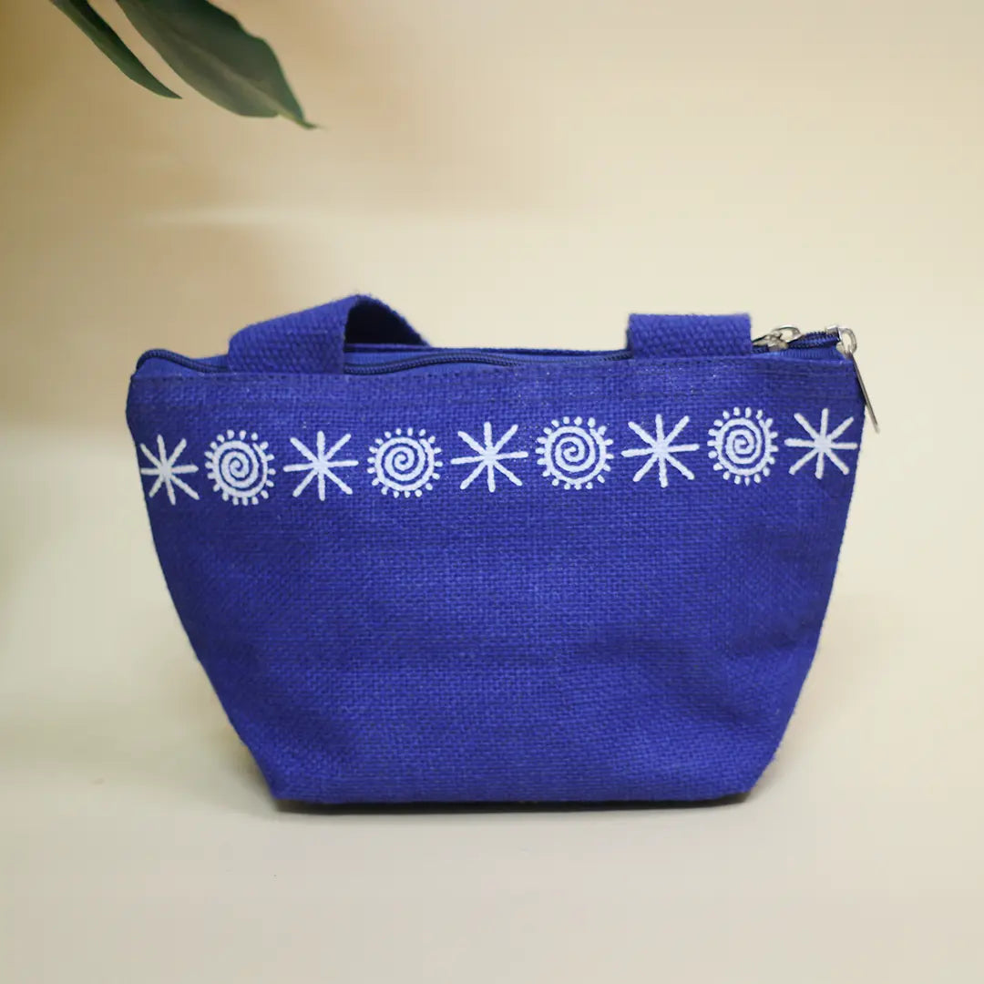 Star print Mini Wristlet jute bag(D-lock)