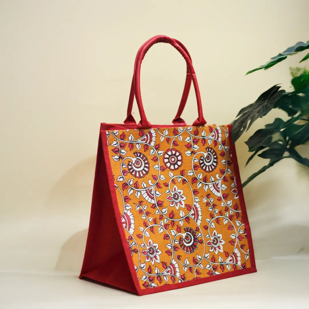 Kalamkari Print Shopping Zipper