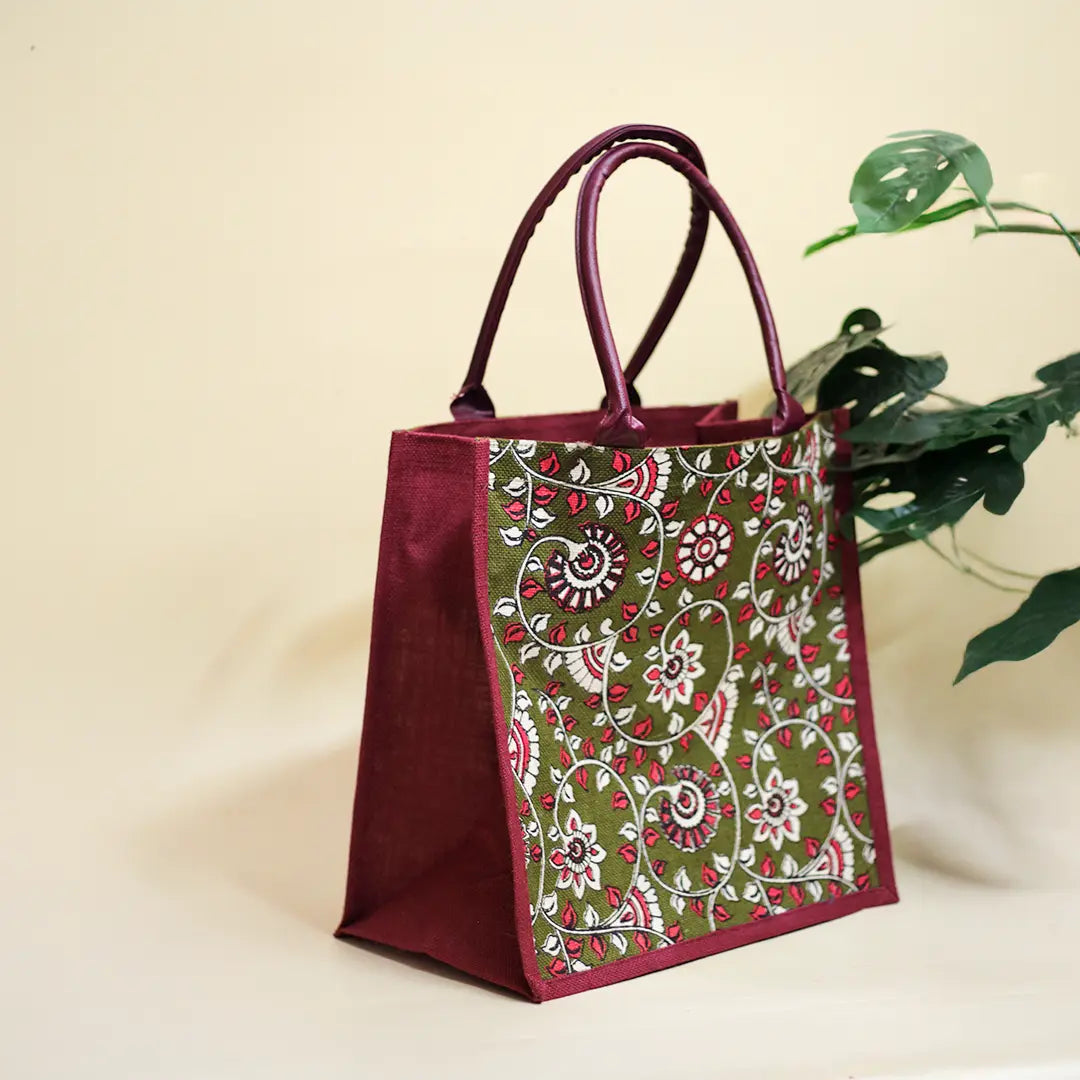 Kalamkari Print Shopping Zipper