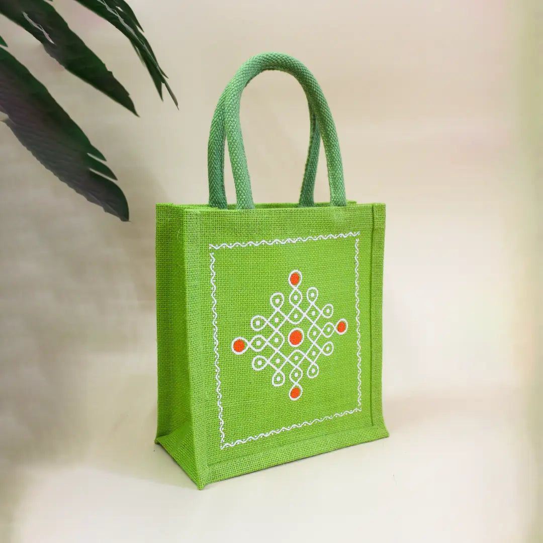 Shubh Kolum Jute Gift Bag(Pack of 4)