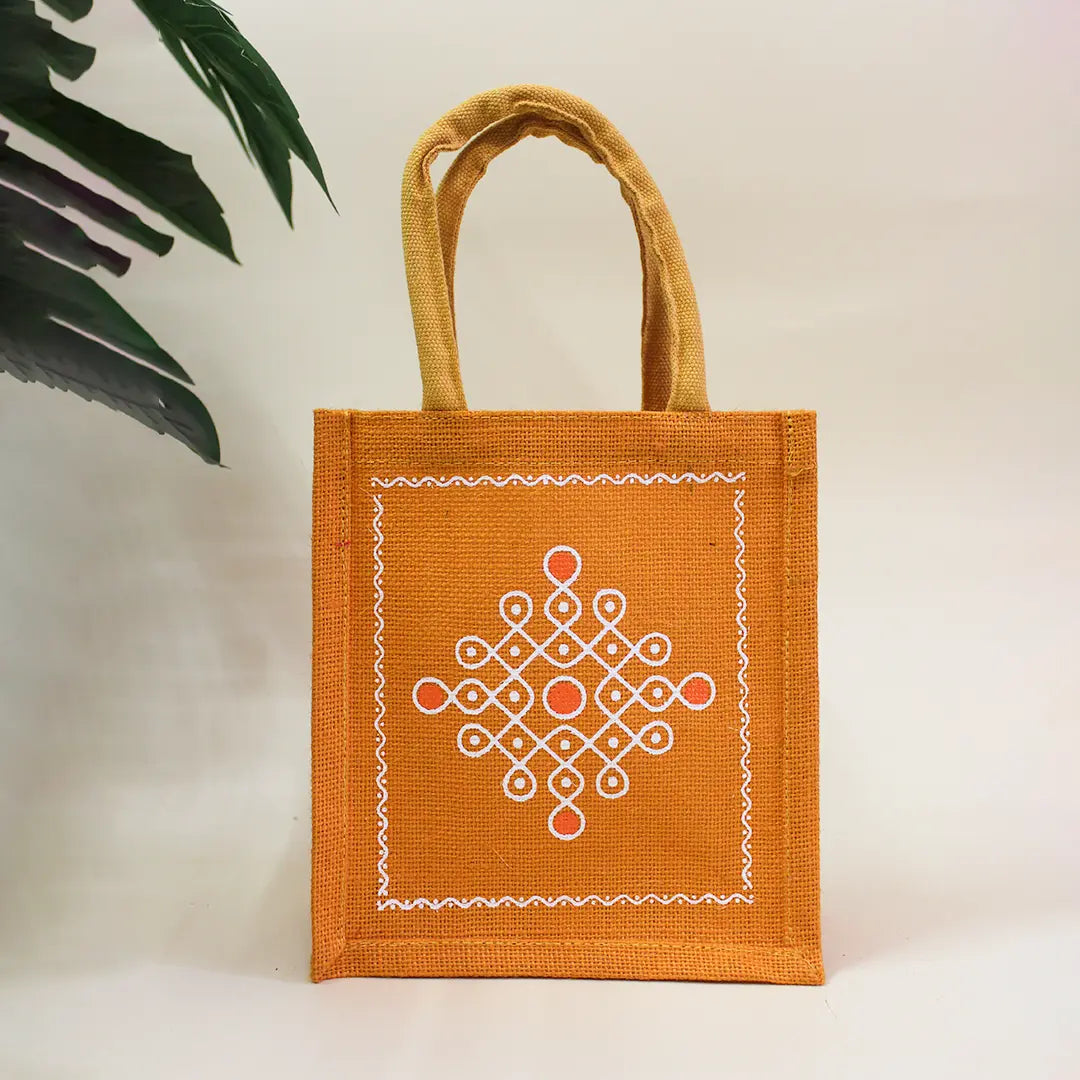 Shubh Kolum Jute Gift Bag(Pack of 4)