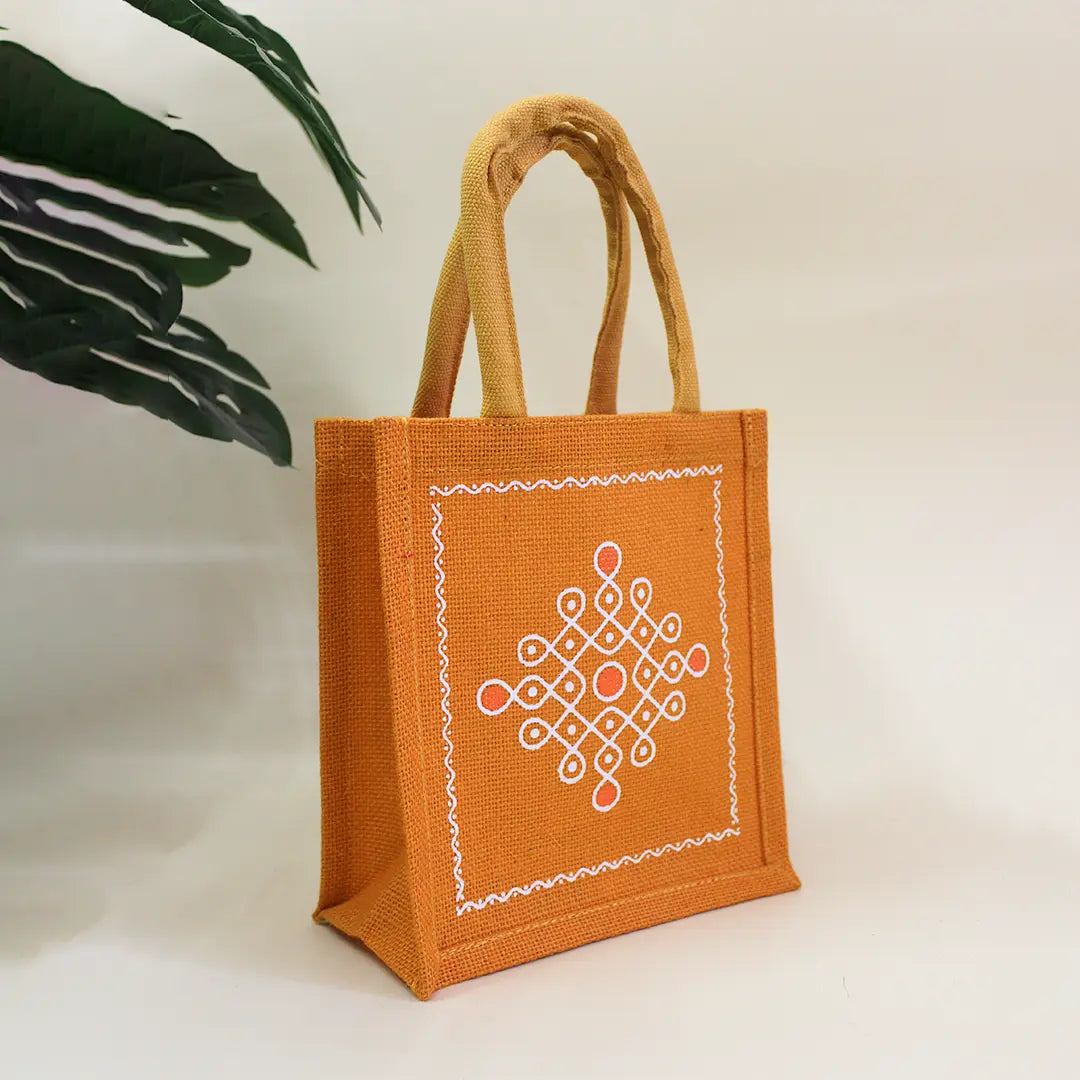 Shubh Kolum Jute Gift Bag(Pack of 4)