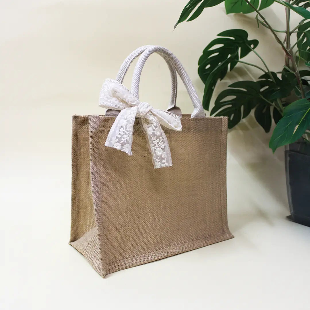 Lace Bow Gift Bag (Pack of 4)