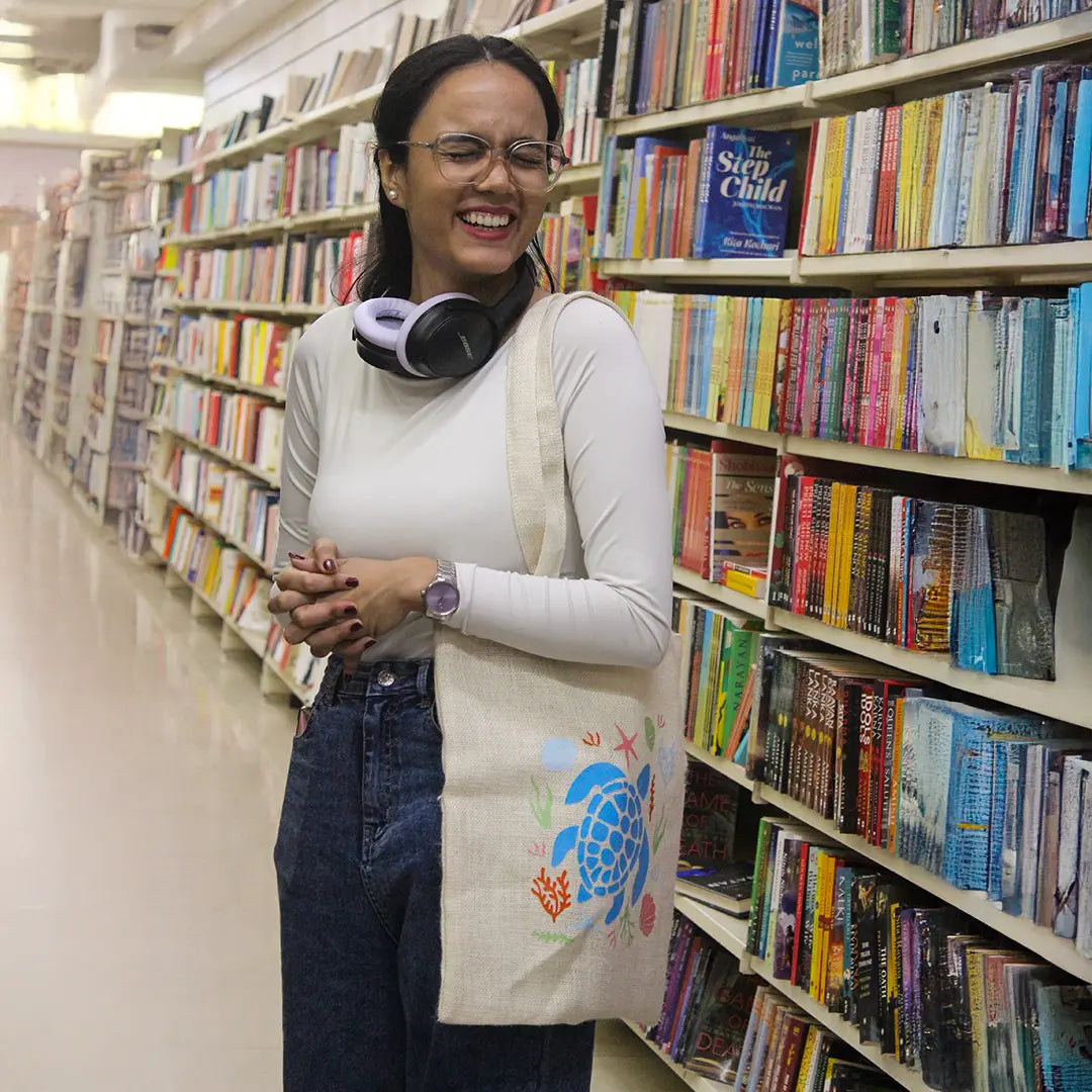 Under the Sea Jute Tote bag