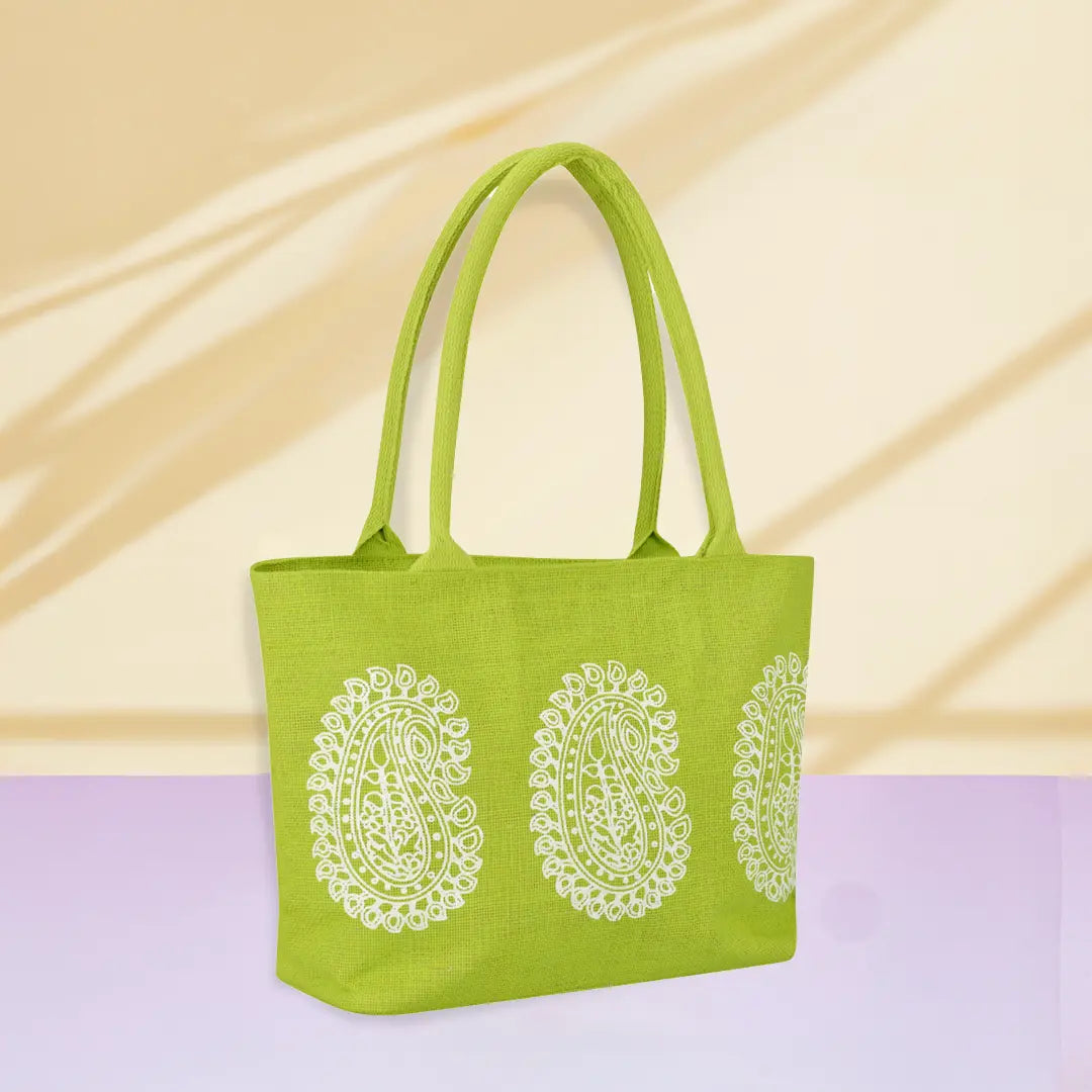 Mango print Jute handbag