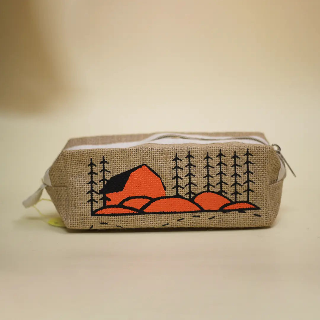 House Jute Pencil pouch