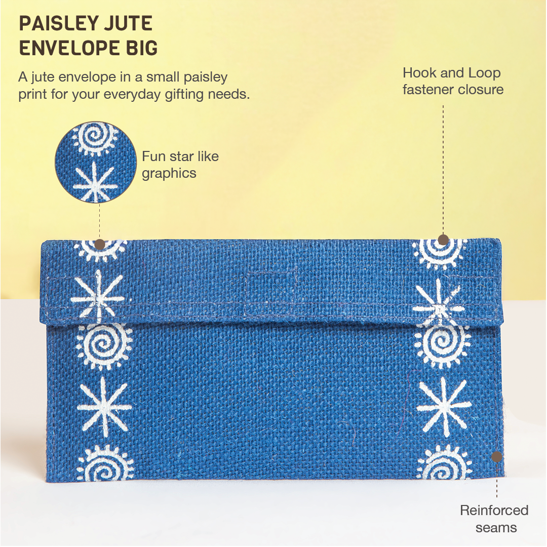 Star print Jute envelope Big(Pack of 5)
