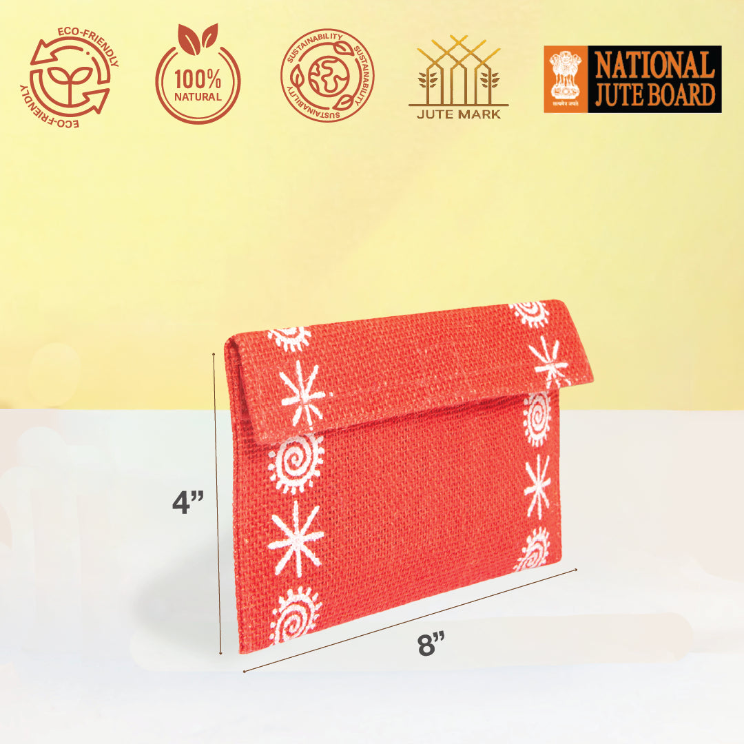 Star print Jute envelope Big(Pack of 5)