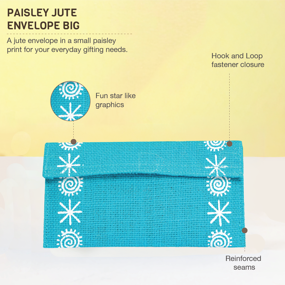 Star print Jute envelope Big(Pack of 5)