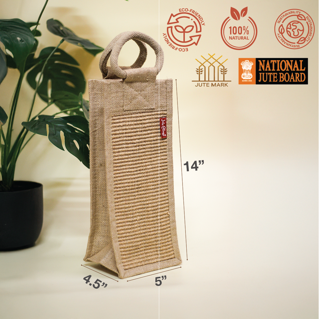 Dobby Jute Bottle bag