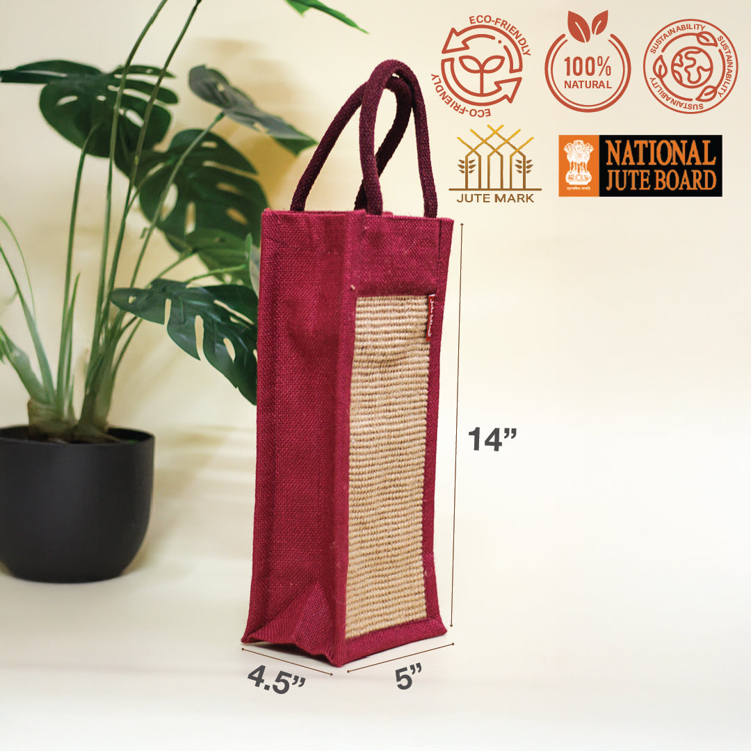 Dobby Jute Bottle bag