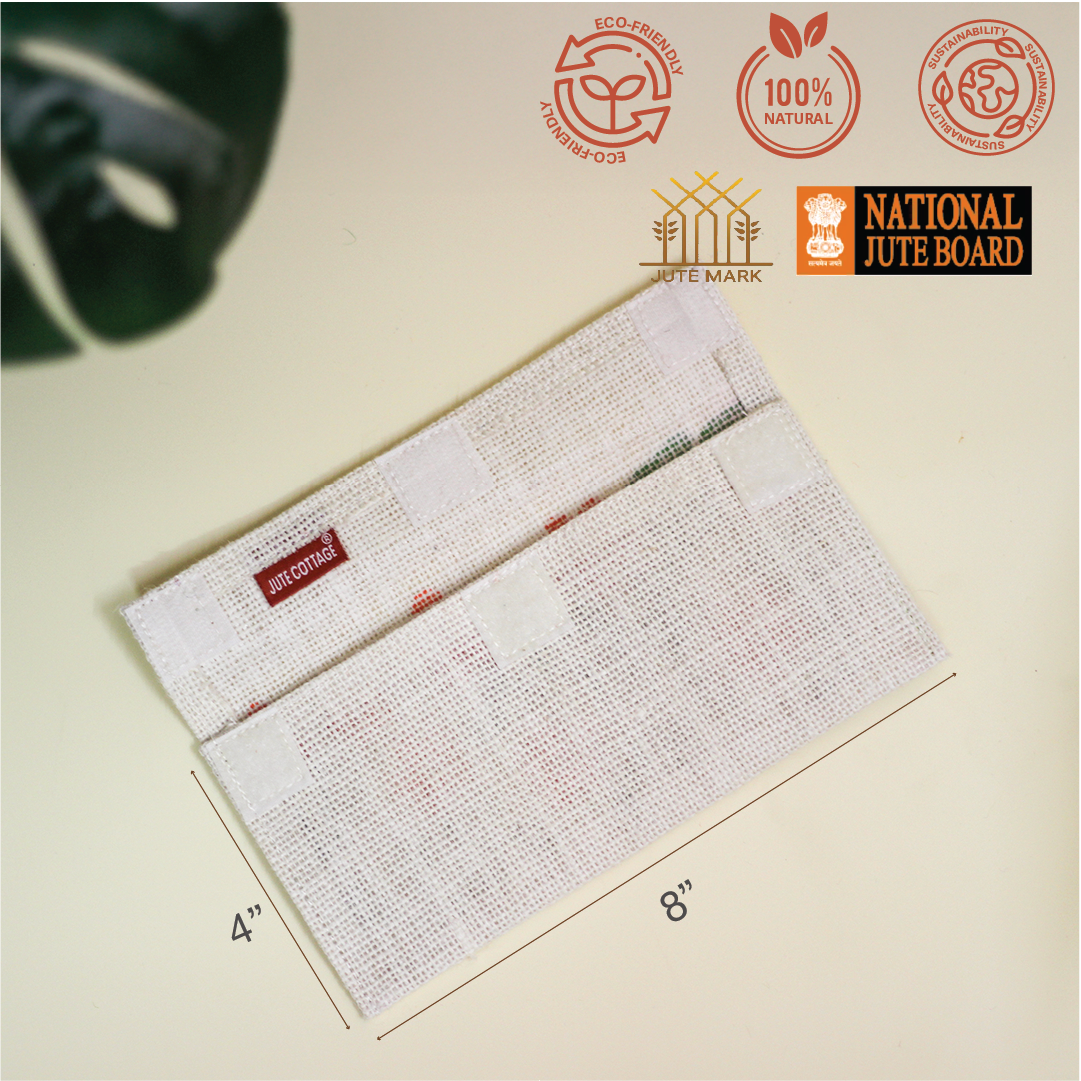 Floral print Jute Envelope(Pack of 5)