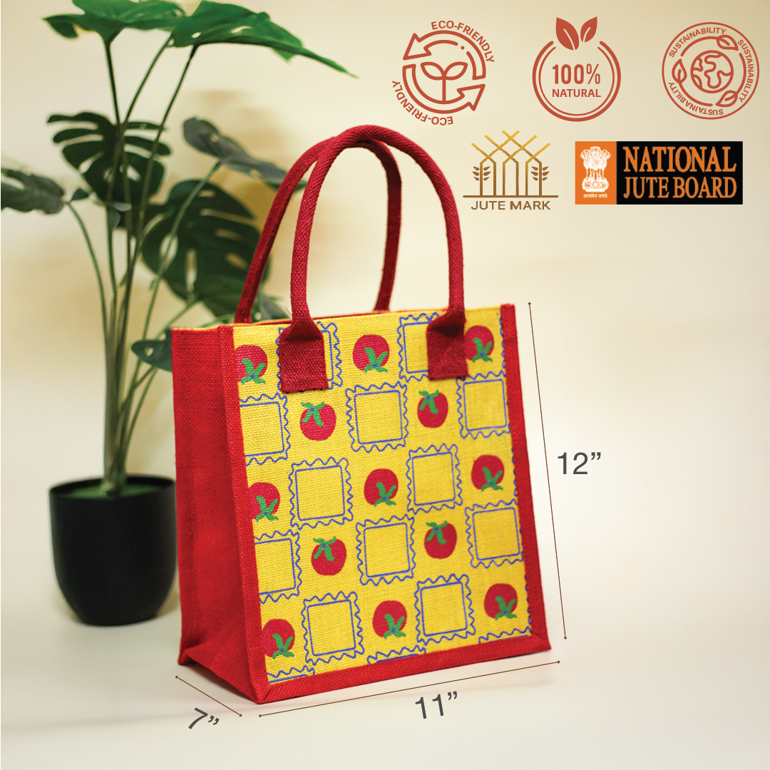 Tomato Jute Lunch bag