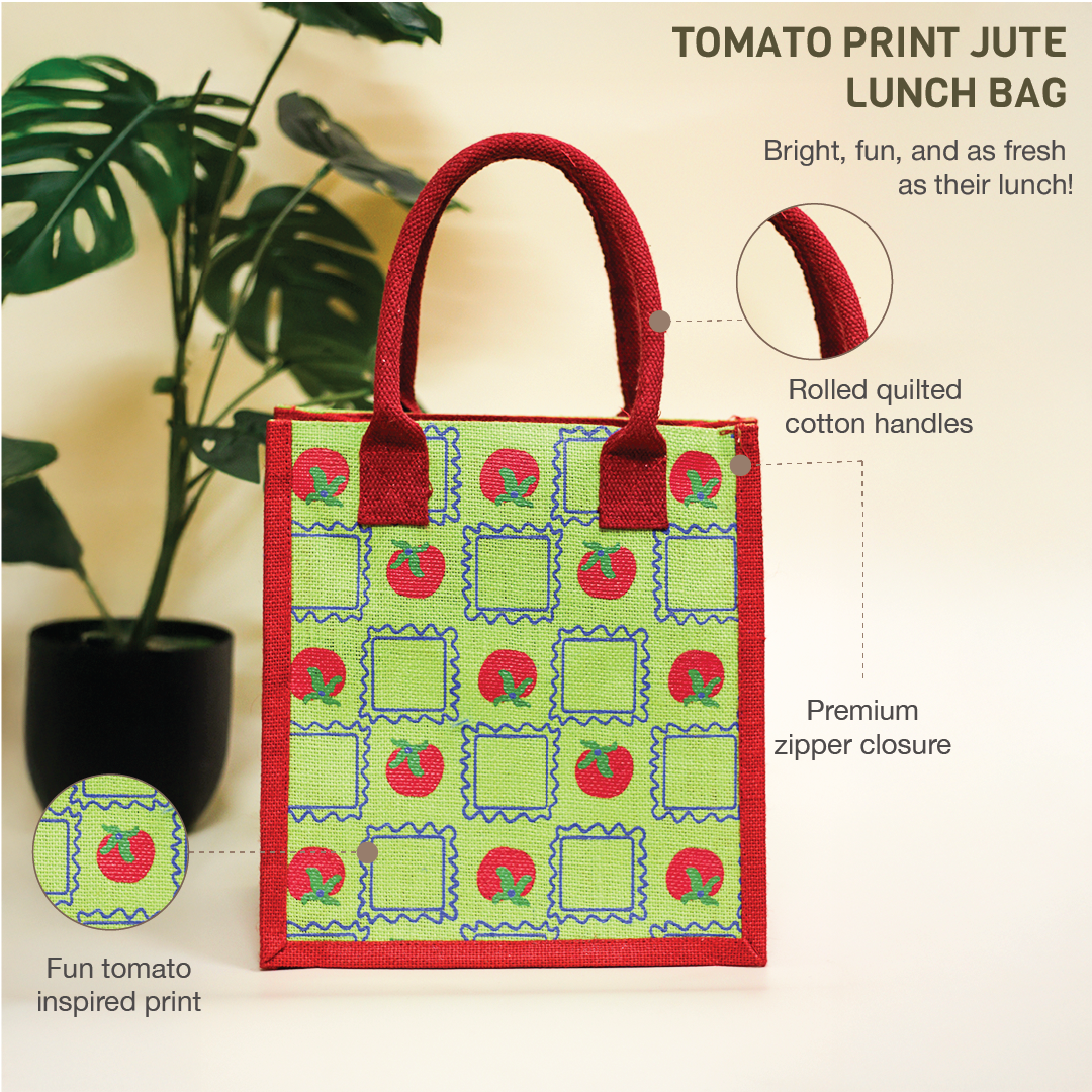 Tomato Jute Lunch bag