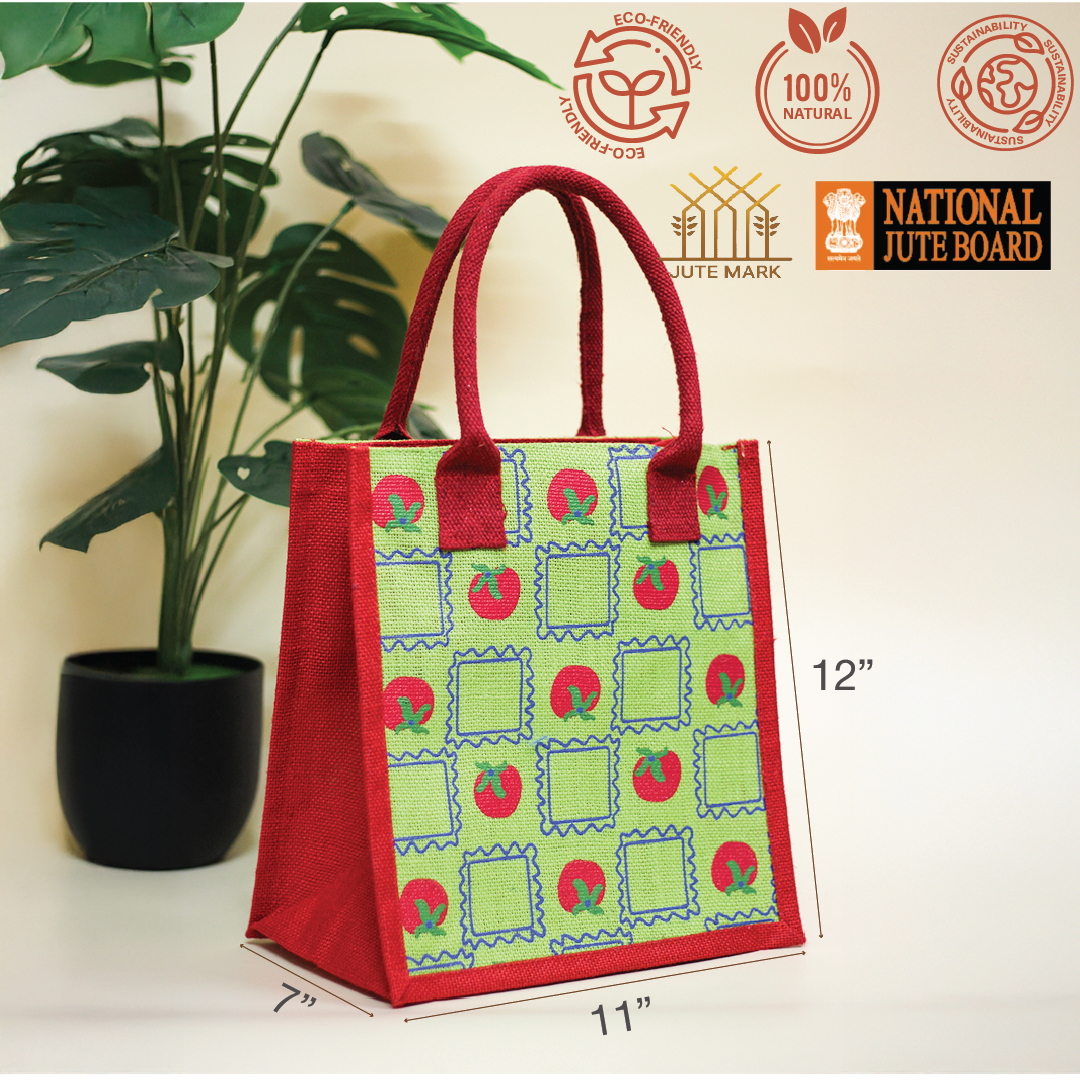 Tomato Jute Lunch bag