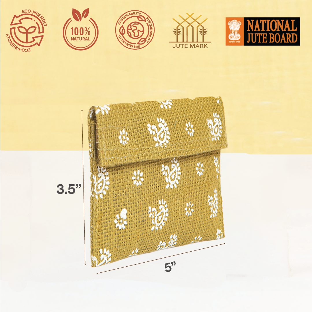 Paisley Jute envelope small (Pack of 5)