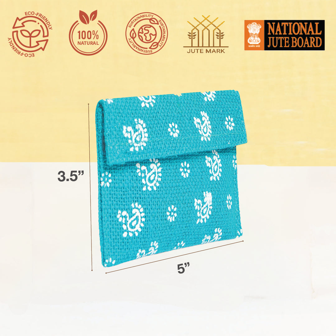 Paisley Jute envelope small (Pack of 5)