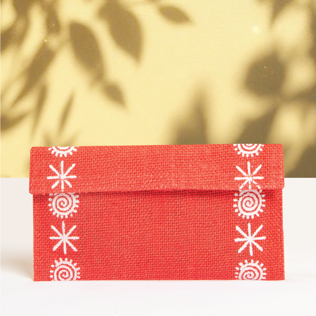 Star print Jute envelope Big(Pack of 5)