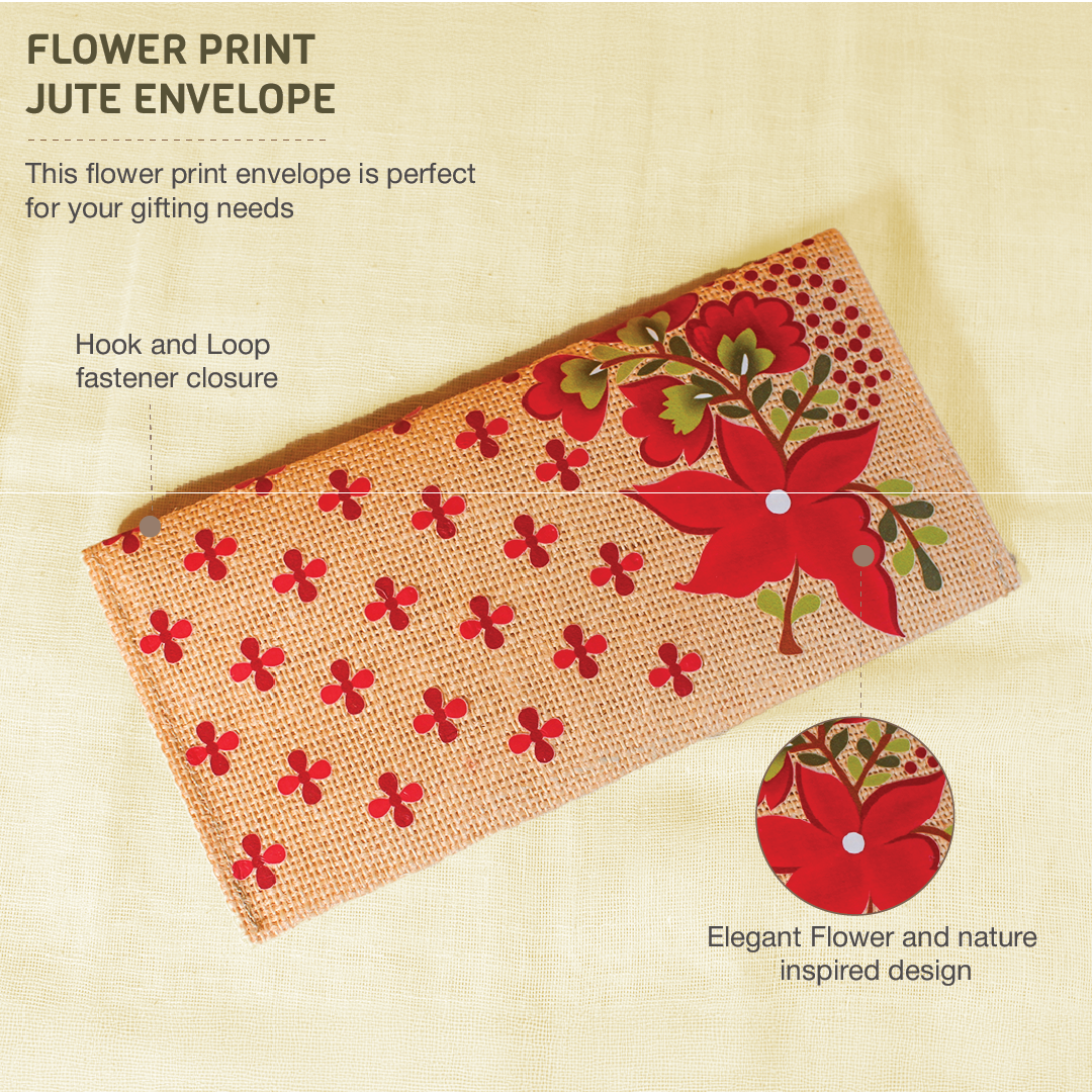 Flower print envelope(Pack of 4)