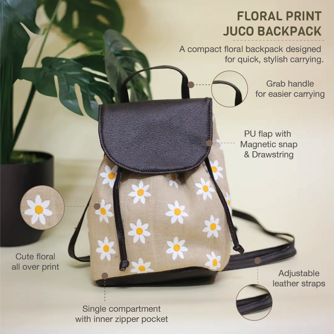 Floral print JUCO Backpack