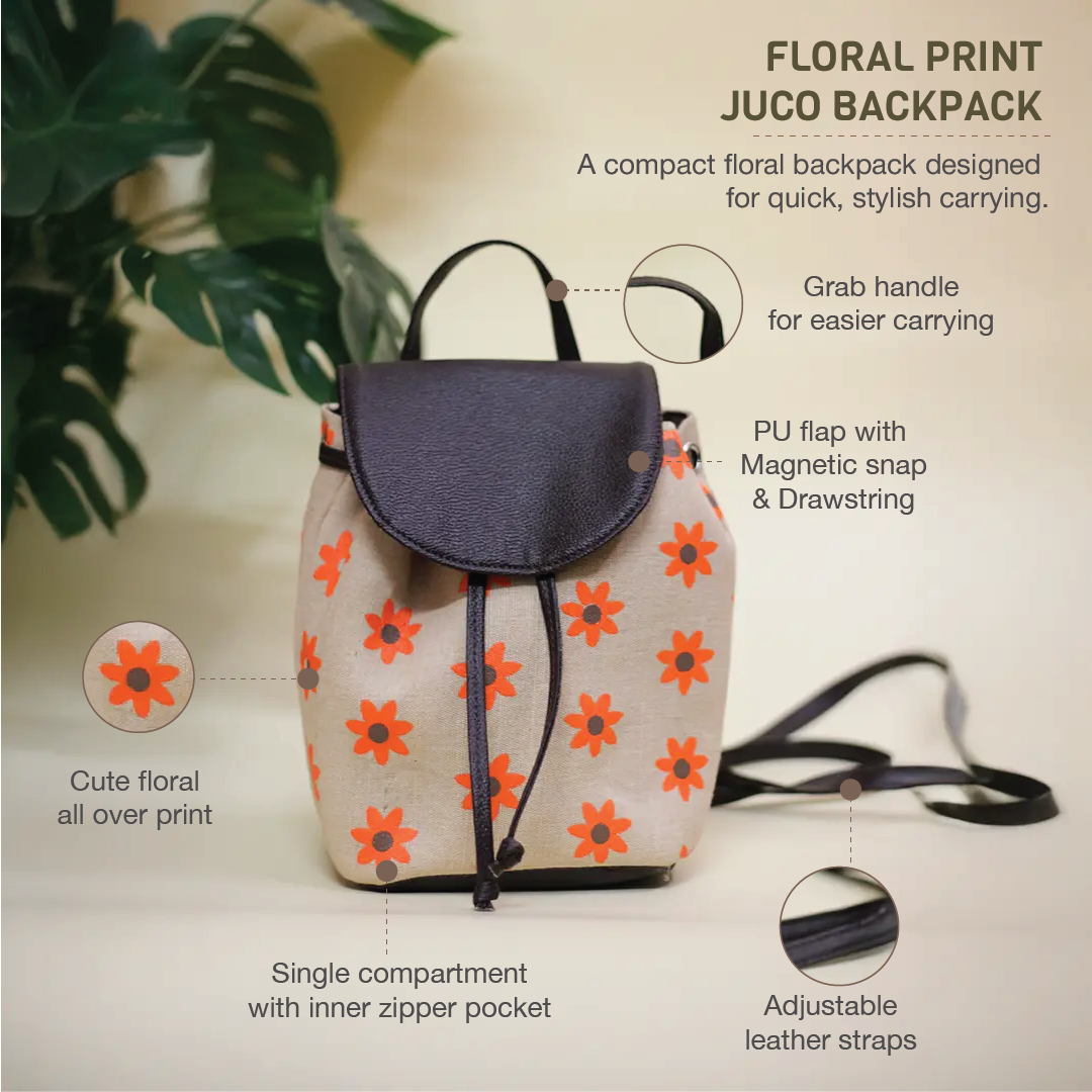 Floral print JUCO Backpack