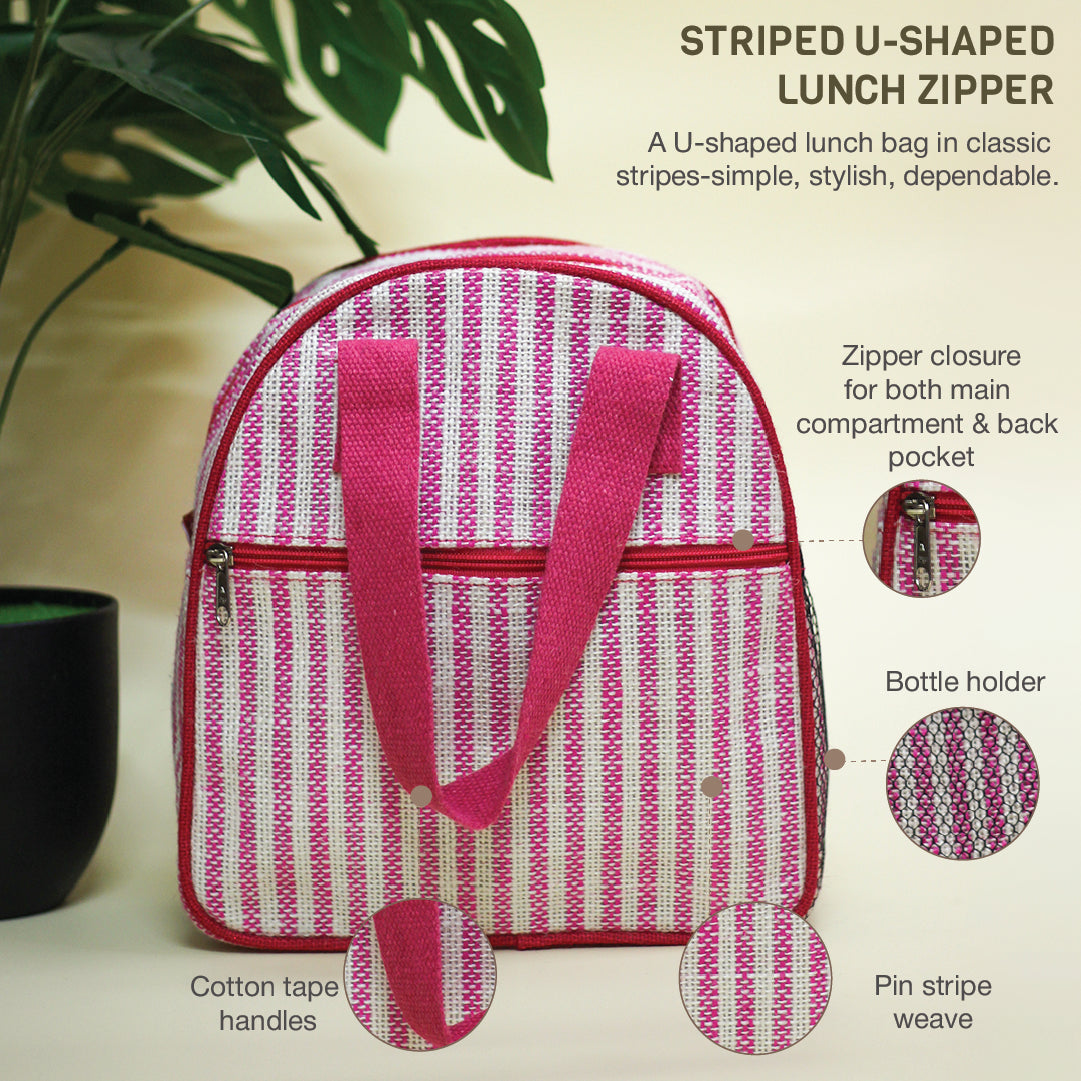 Striped U-shape Lunch Zipper