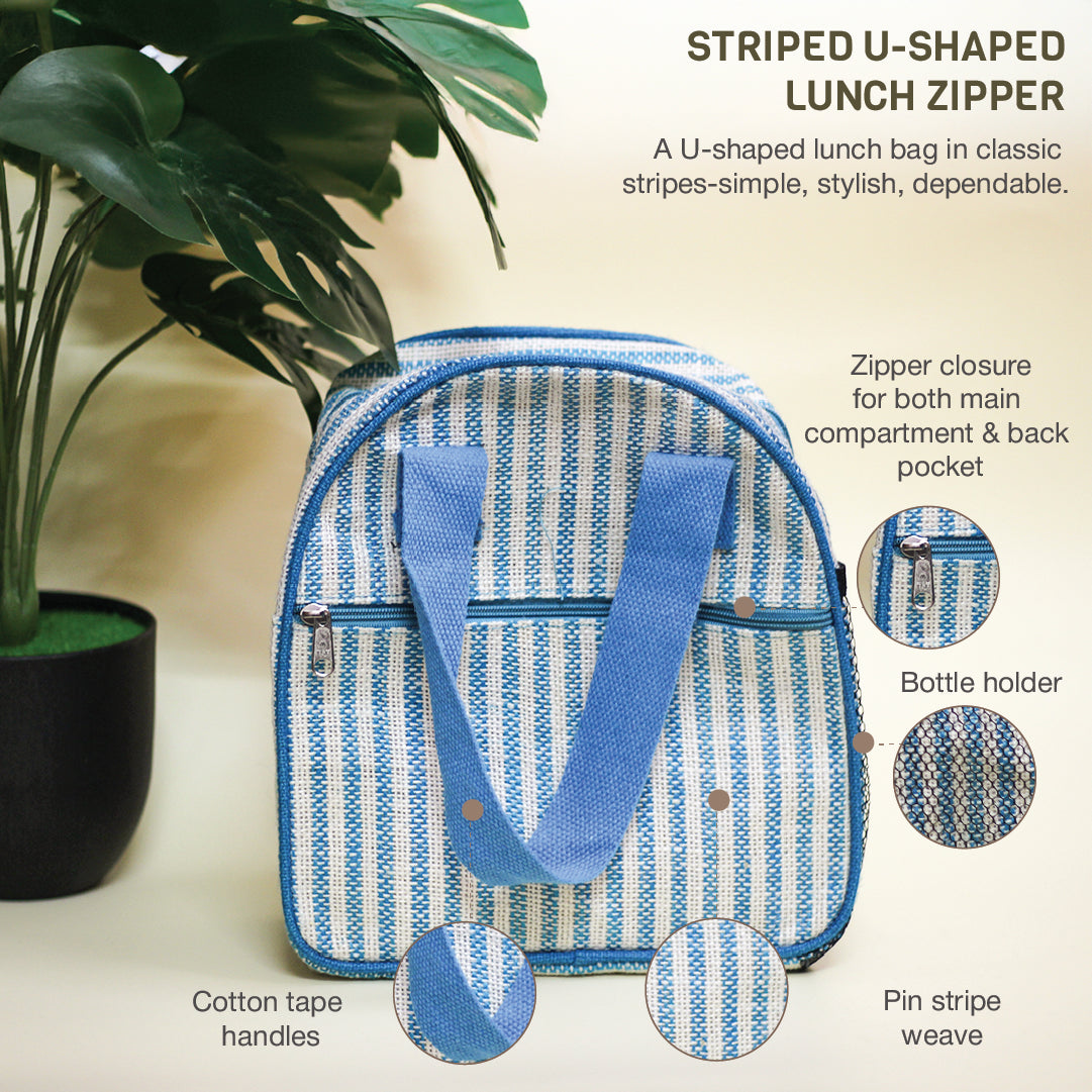 Striped U-shape Lunch Zipper