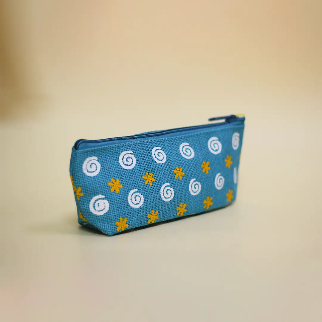 Flower print pouch