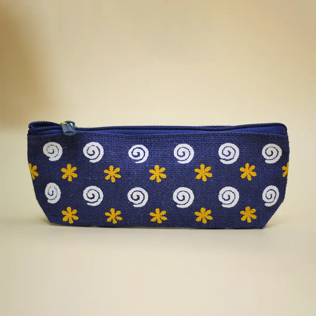 Flower print pouch