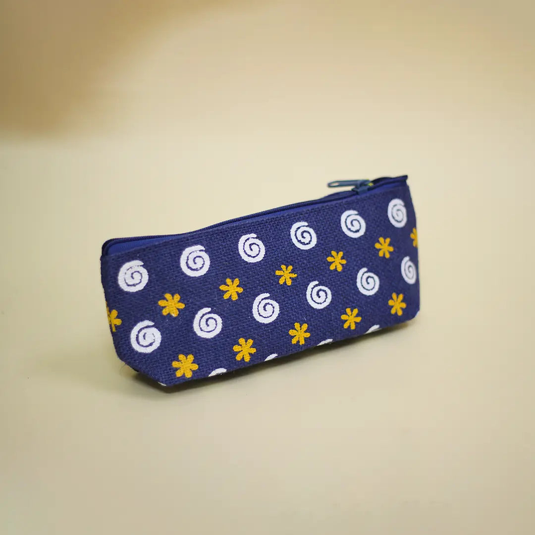 Flower print pouch