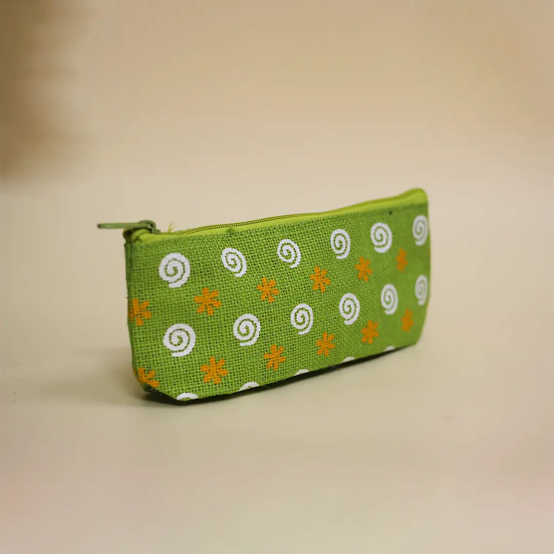 Flower print pouch
