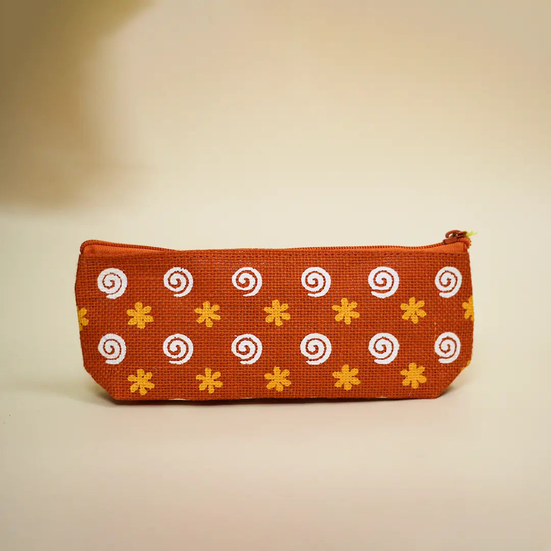 Flower print pouch