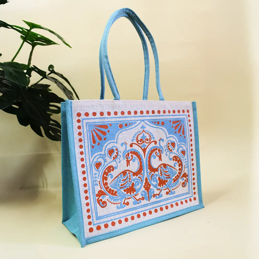 Peacock Zipper Shopping Bag