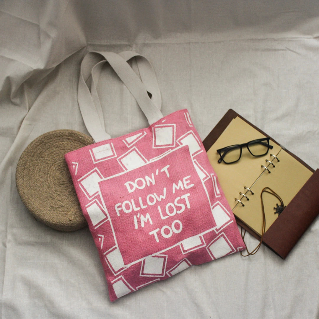 Wander Mood Jute Tote bag