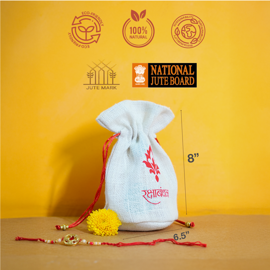 Phool White Potli and Envelope Combo Set
