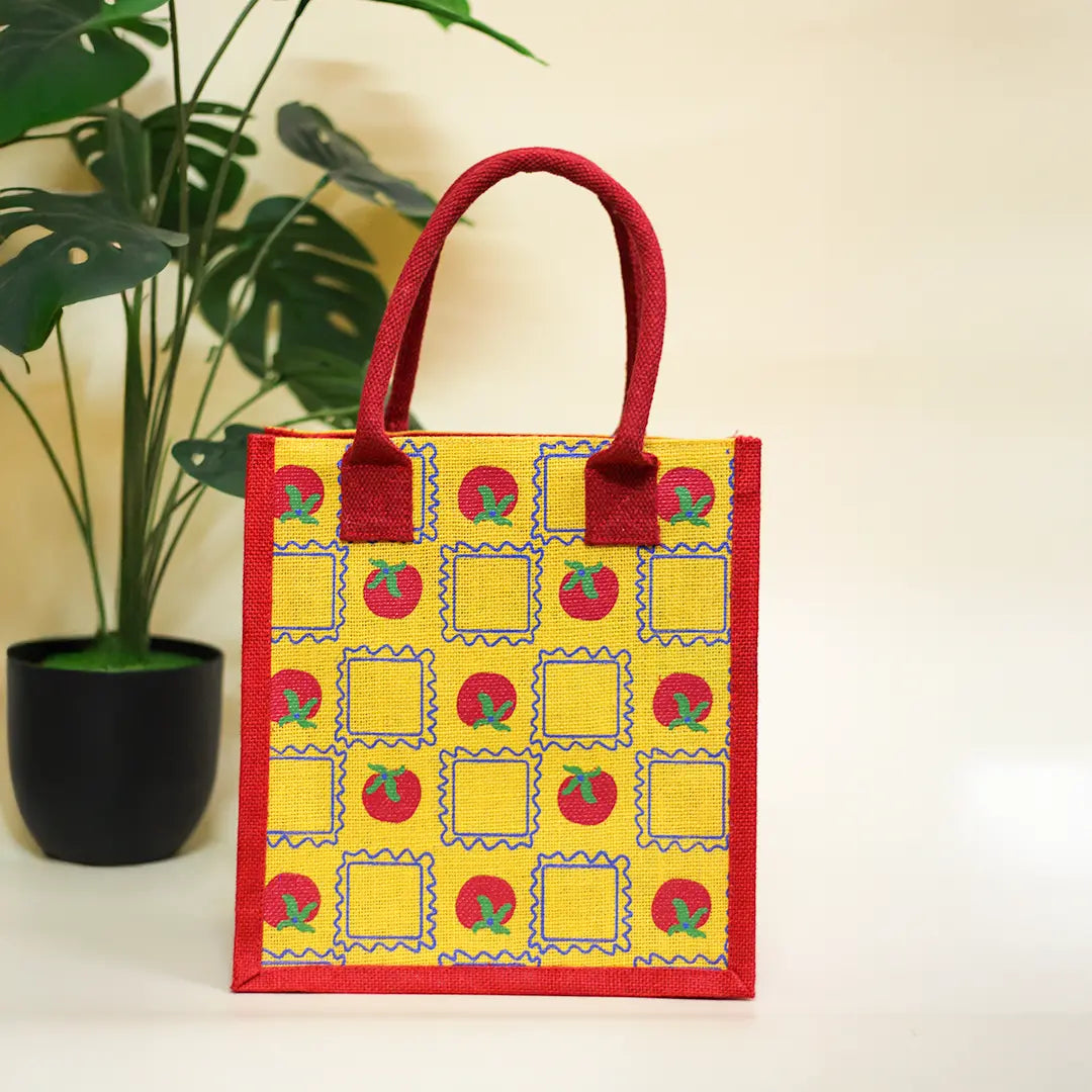 Tomato Jute Lunch bag