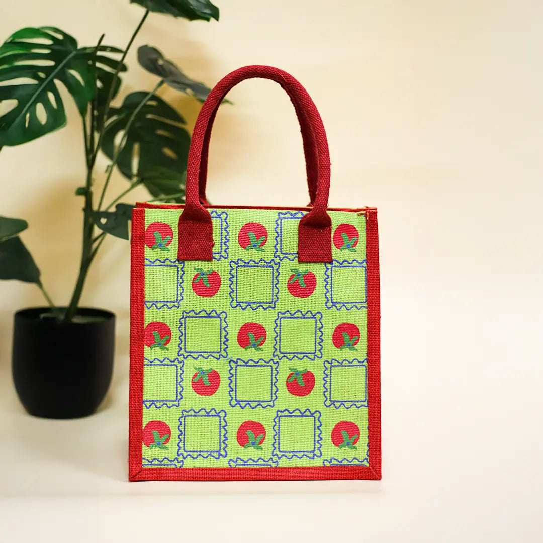 Tomato Jute Lunch bag