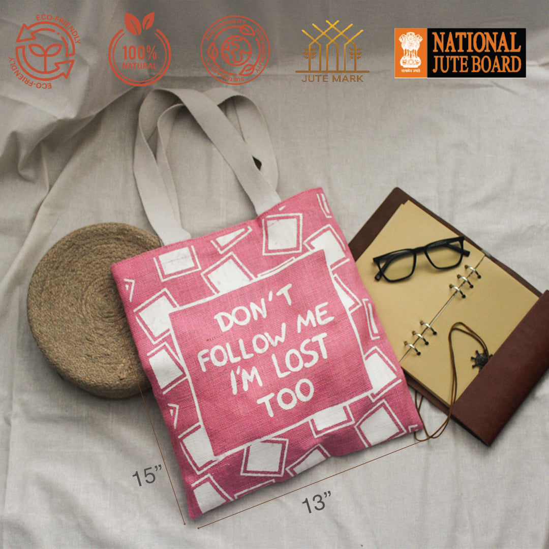 Wander Mood Jute Tote bag