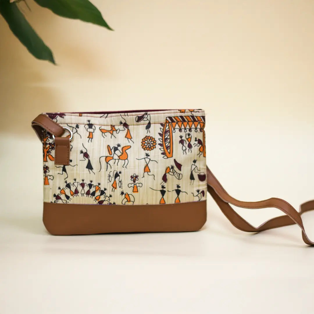 Warli Cotton sling bag
