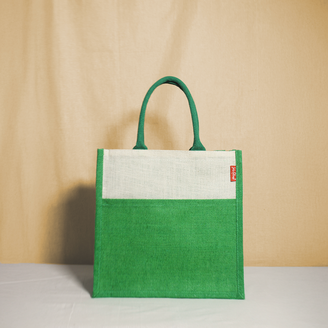 Madhubani Parrot Jute Shopping bag