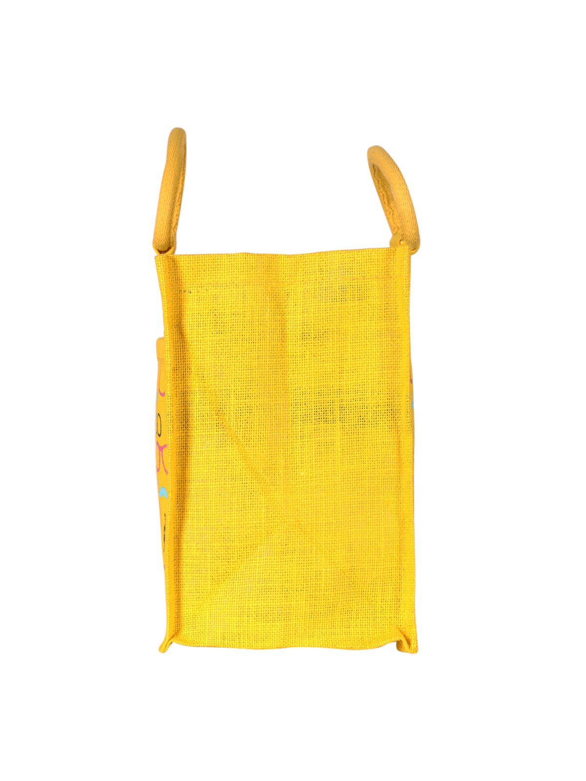 11 X 10 X 7 - SPEC MOUSTACHE PRINT ZIPPER LUNCH (B-201-YELLOW)