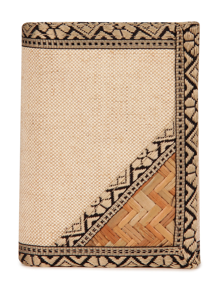 JUTE COTTAGE WALLET 3 FOLD, SUSTAINABLE, ECO-FRIENDLY, 100% GENUINE, STYLISH JUTE WALLET (BLACK 4.5X3.5)