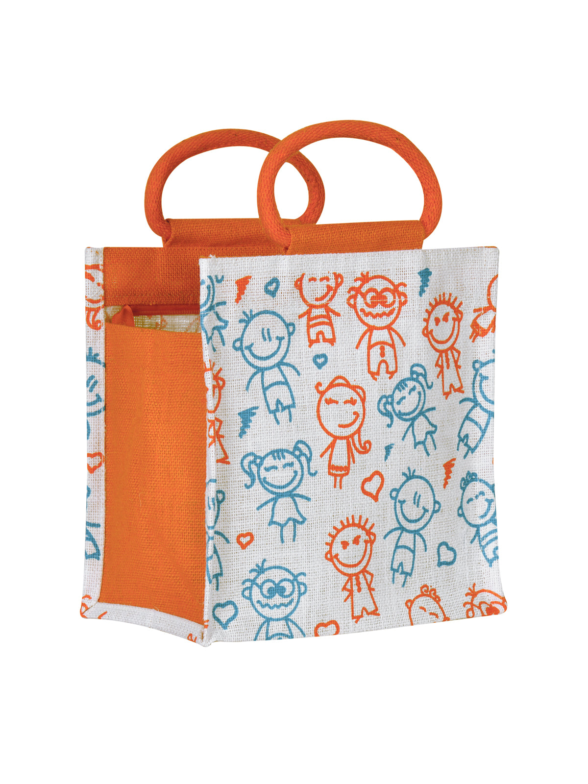 10 X 10 X 6 - CHILDREN PRINT ZIPPER LUNCH (B-045-PINK)