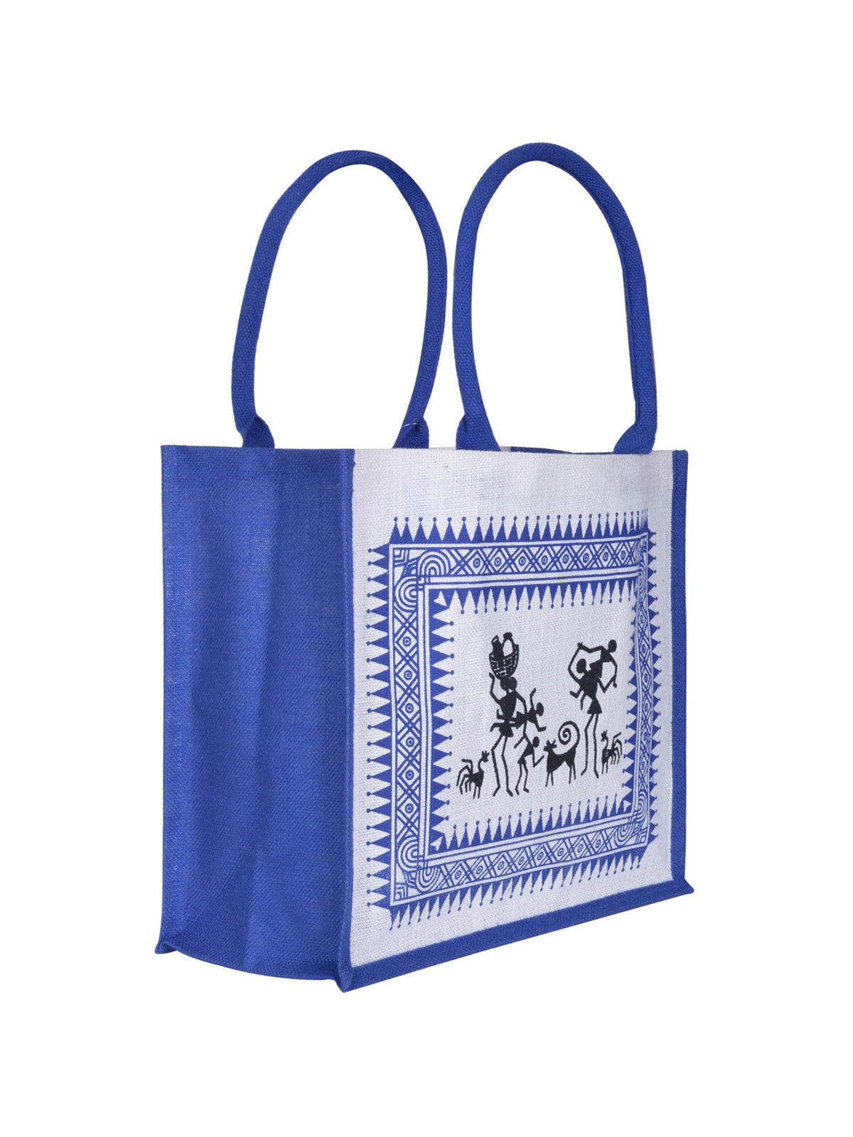 14 X 16 X 7 - WARLI PRINT BAG (B-059-BROWN)